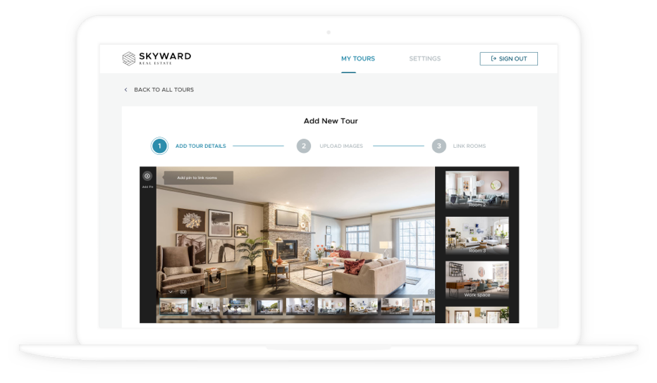 Skyward app - Add new tour screen 2